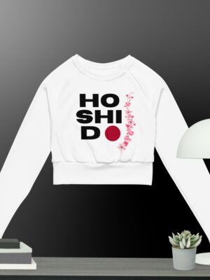 Haut court à manches longues en matières recyclées